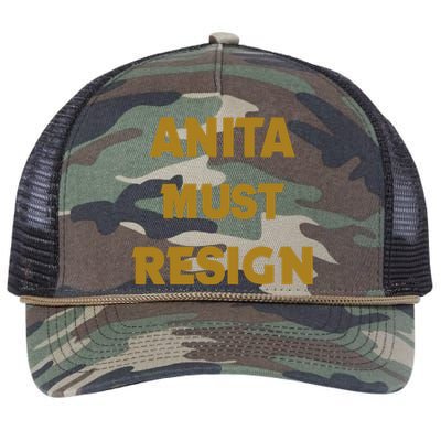 Anita Must Resign Retro Rope Trucker Hat Cap