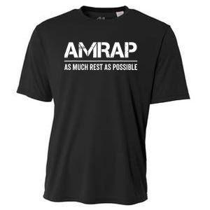 As Much Rest As Possible AMRAP Funny Trendy Cooling Performance Crew T-Shirt