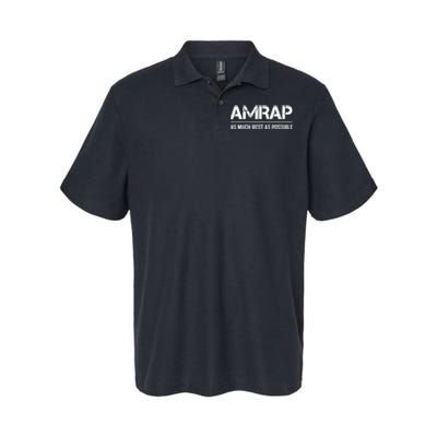 As Much Rest As Possible AMRAP Funny Trendy Softstyle Adult Sport Polo