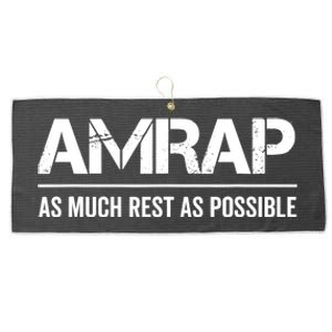 As Much Rest As Possible AMRAP Funny Trendy Large Microfiber Waffle Golf Towel