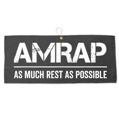 As Much Rest As Possible AMRAP Funny Trendy Large Microfiber Waffle Golf Towel