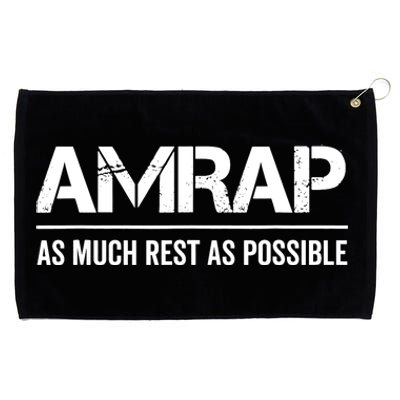 As Much Rest As Possible AMRAP Funny Trendy Grommeted Golf Towel