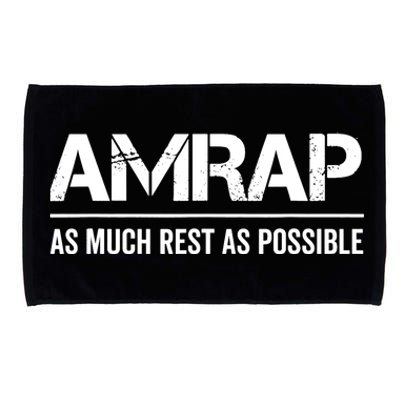 As Much Rest As Possible AMRAP Funny Trendy Microfiber Hand Towel