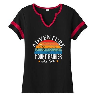 Adventure Mount Rainier Stay Wild Ladies Halftime Notch Neck Tee