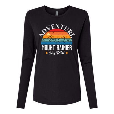 Adventure Mount Rainier Stay Wild Womens Cotton Relaxed Long Sleeve T-Shirt