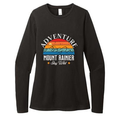 Adventure Mount Rainier Stay Wild Womens CVC Long Sleeve Shirt