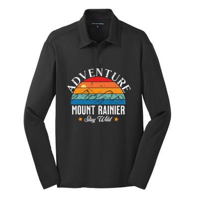 Adventure Mount Rainier Stay Wild Silk Touch Performance Long Sleeve Polo