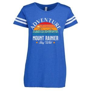 Adventure Mount Rainier Stay Wild Enza Ladies Jersey Football T-Shirt