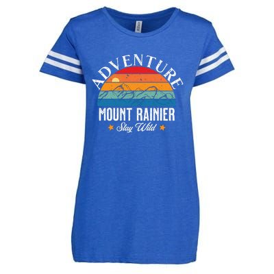 Adventure Mount Rainier Stay Wild Enza Ladies Jersey Football T-Shirt