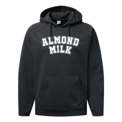 Almond Milk Retro Sports Arch Almond Milk Performance Fleece Hoodie