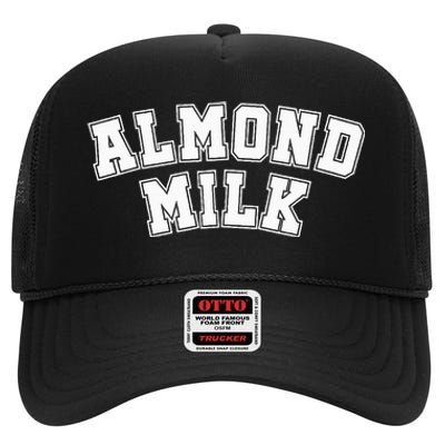 Almond Milk Retro Sports Arch Almond Milk High Crown Mesh Back Trucker Hat