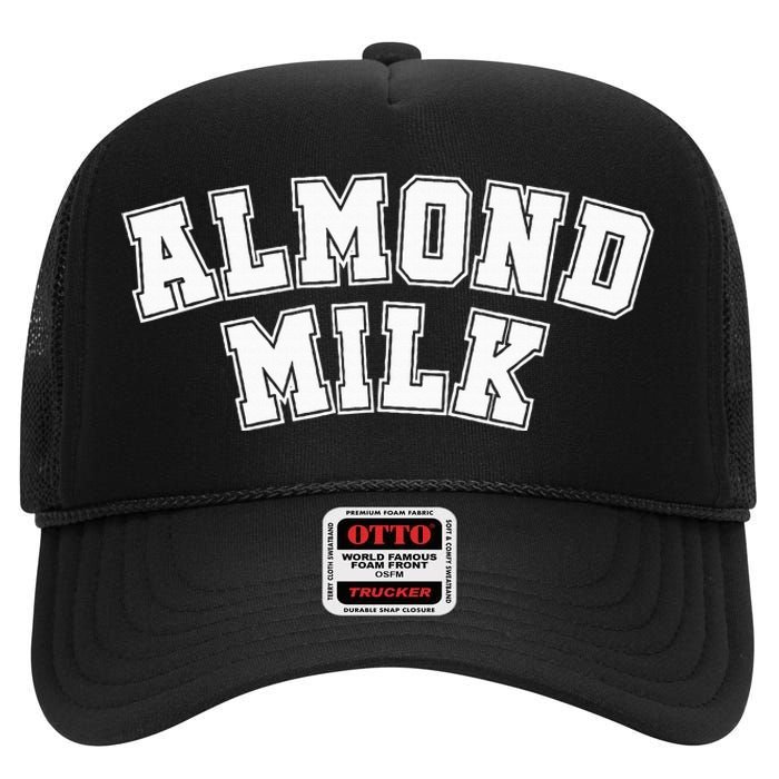 Almond Milk Retro Sports Arch Almond Milk High Crown Mesh Back Trucker Hat