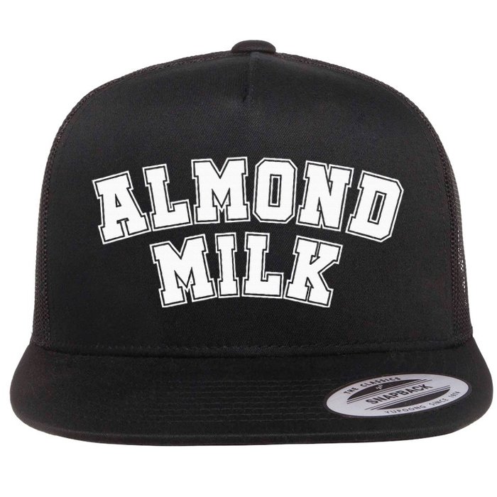 Almond Milk Retro Sports Arch Almond Milk Flat Bill Trucker Hat