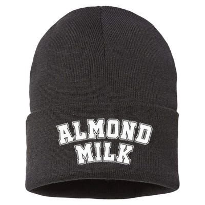 Almond Milk Retro Sports Arch Almond Milk Sustainable Knit Beanie