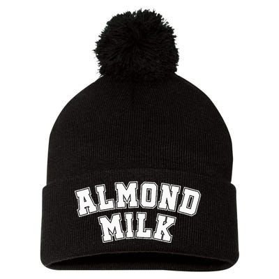 Almond Milk Retro Sports Arch Almond Milk Pom Pom 12in Knit Beanie