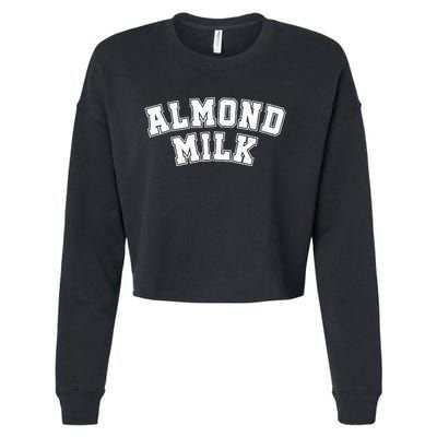 Almond Milk Retro Sports Arch Almond Milk Cropped Pullover Crew