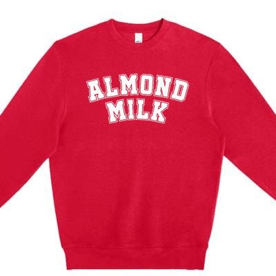 Almond Milk Retro Sports Arch Almond Milk Premium Crewneck Sweatshirt