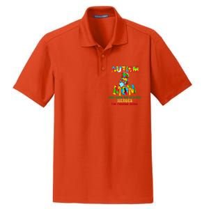 Autism Mom Raising Hero Cool Gift Dry Zone Grid Polo