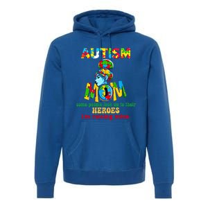 Autism Mom Raising Hero Cool Gift Premium Hoodie