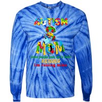 Autism Mom Raising Hero Cool Gift Tie-Dye Long Sleeve Shirt