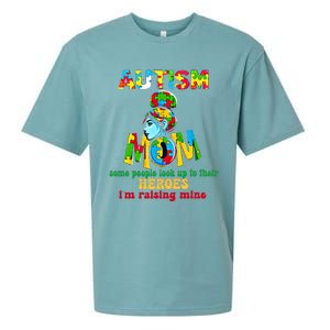 Autism Mom Raising Hero Cool Gift Sueded Cloud Jersey T-Shirt