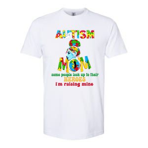 Autism Mom Raising Hero Cool Gift Softstyle CVC T-Shirt