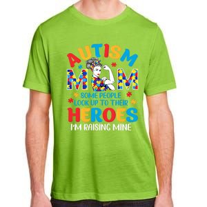 Autism Mom Raising Hero Unbreakable Mother Autism Awareness Gift Adult ChromaSoft Performance T-Shirt