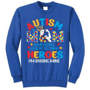 Autism Mom Raising Hero Unbreakable Mother Autism Awareness Gift Sweatshirt