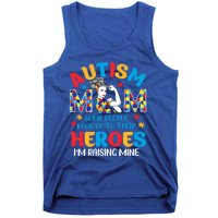 Autism Mom Raising Hero Unbreakable Mother Autism Awareness Gift Tank Top