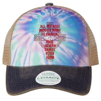 All My Role Models Went To Prison Jesus Legacy Tie Dye Trucker Hat