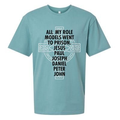 All My Role Models Went To Prison Jesus Sueded Cloud Jersey T-Shirt