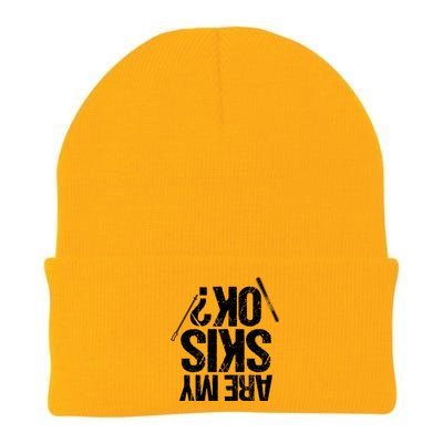 Are My Ski Ok? Skiing Snow Mountain Winter Gift Knit Cap Winter Beanie