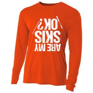 Are My Ski Ok? Skiing Snow Mountain Winter Gift Cooling Performance Long Sleeve Crew