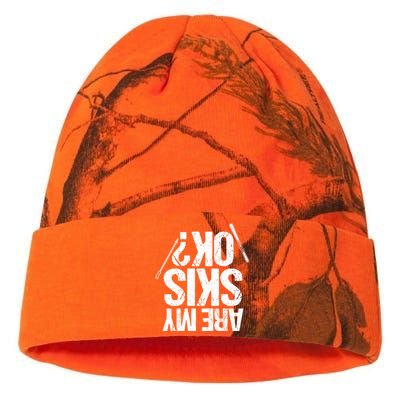 Are My Ski Ok? Skiing Snow Mountain Winter Gift Kati Licensed 12" Camo Beanie