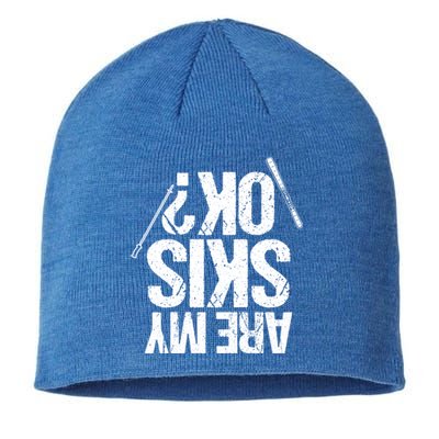 Are My Ski Ok? Skiing Snow Mountain Winter Gift Sustainable Beanie