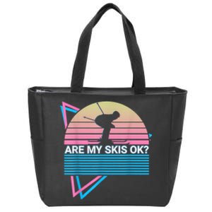 Are My Skis Ok? Skiing Ski Retro Zip Tote Bag