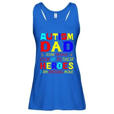 Autism Mom Some Look Up Heroes I Am Raising Mine Awareness Gift Ladies Essential Flowy Tank