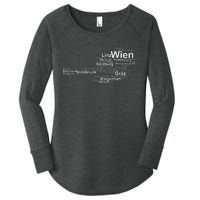 Austria Map Silhouette Cities Towns Travel Vacation Vienna Women's Perfect Tri Tunic Long Sleeve Shirt