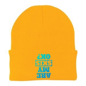 Are My Skis Ok? Funny Downhill Skiing Winter Gift Knit Cap Winter Beanie