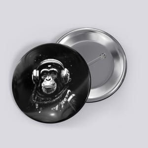 Astronaut Monkey Space Exploration Button