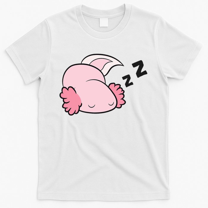 Axolotl Mexican Salamander Pajamas Lazy Axolotl T-Shirt