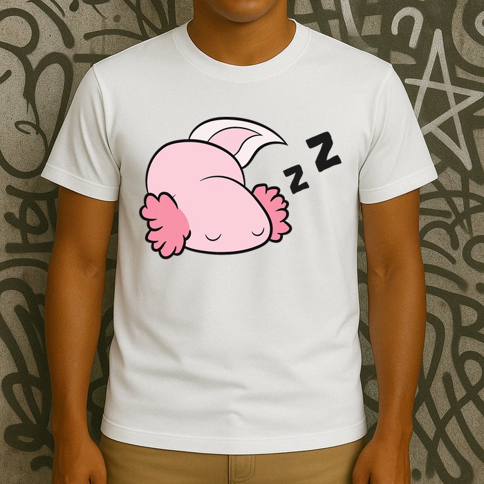 Axolotl Mexican Salamander Pajamas Lazy Axolotl T-Shirt