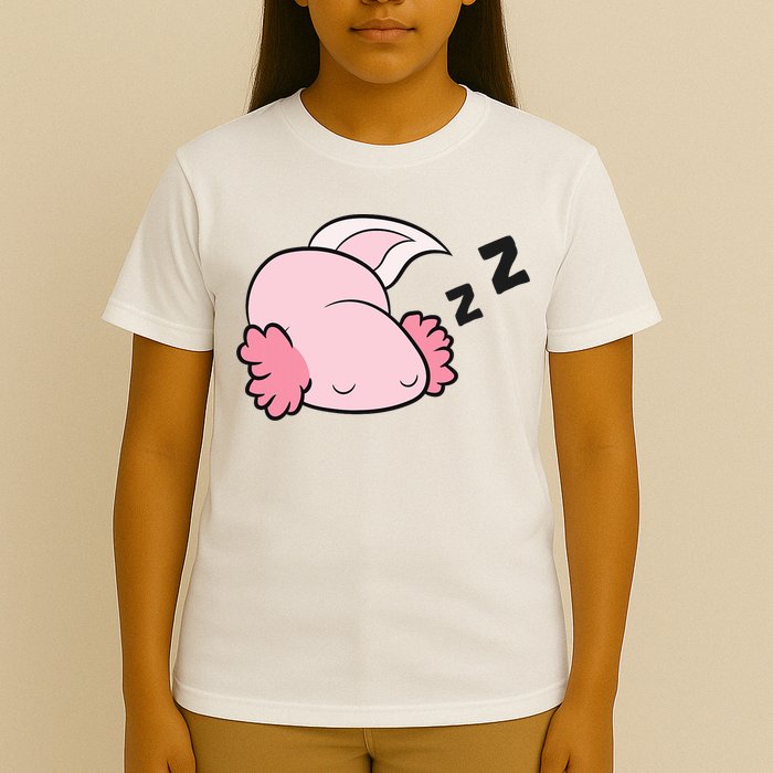 Axolotl Mexican Salamander Pajamas Lazy Axolotl T-Shirt