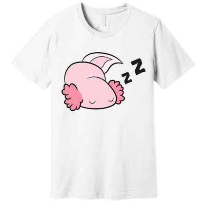 Axolotl Mexican Salamander Pajamas Lazy Axolotl Premium T-Shirt