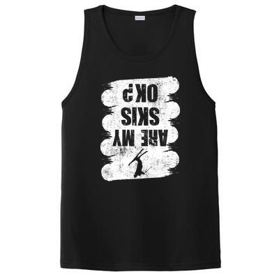 Are My Ski Ok Skier Skis Funny Skiing Snowboard Winter Cool Gift PosiCharge Competitor Tank