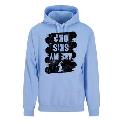 Are My Ski Ok Skier Skis Funny Skiing Snowboard Winter Cool Gift Unisex Surf Hoodie