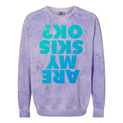 Are My Skis Ok? Gift Colorblast Crewneck Sweatshirt