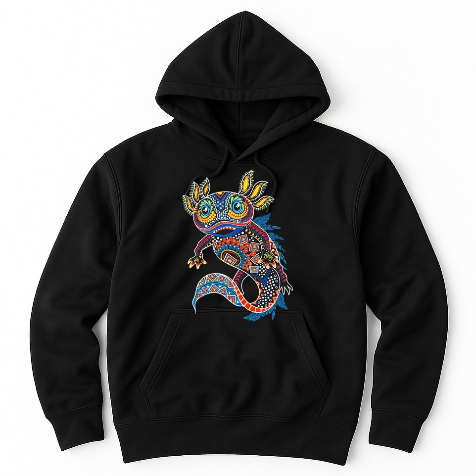 Ambystoma Mexicanum Salamander Mexican Design Cute Axolotl Hoodie