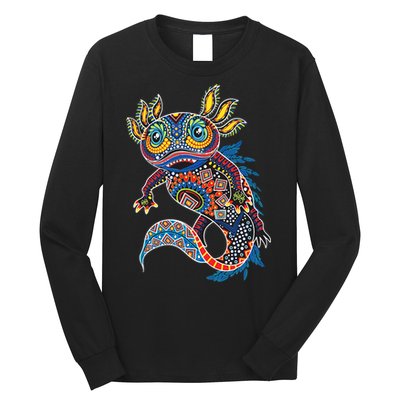 Ambystoma Mexicanum Salamander Mexican Design Cute Axolotl Long Sleeve Shirt