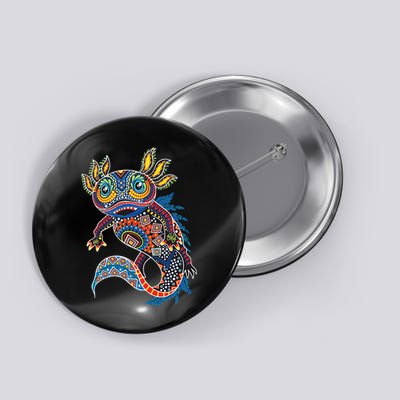 Ambystoma Mexicanum Salamander Mexican Design Cute Axolotl Button